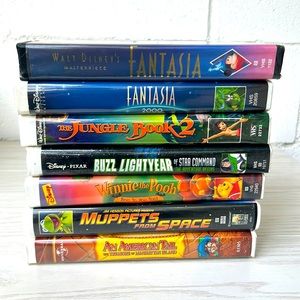 Vintage Disney, Pixar & Universal VHS 🧜‍♀️ Collection of 7 Movies With Cases